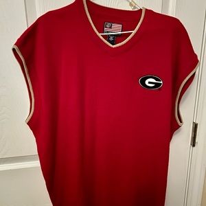 Joe College Sports Sweater Vest UGA  University Of Georgia Bulldogs XL